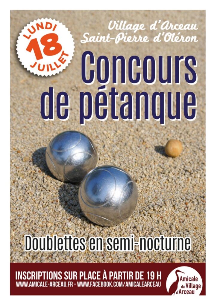 Concours de pétanque juillet 2022